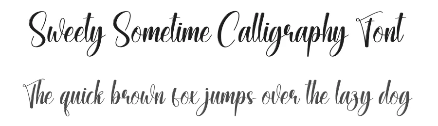 Sweety Sometime Calligraphy Font by creativeletter — Script Handwritten Font