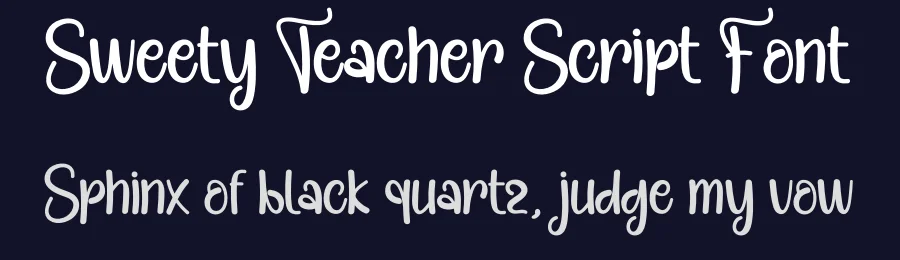 Sweety Teacher Script Font by creativeletter — Display Font — thumbnail 2