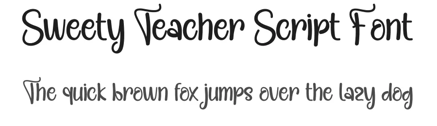 Sweety Teacher Script Font by creativeletter — Display Font