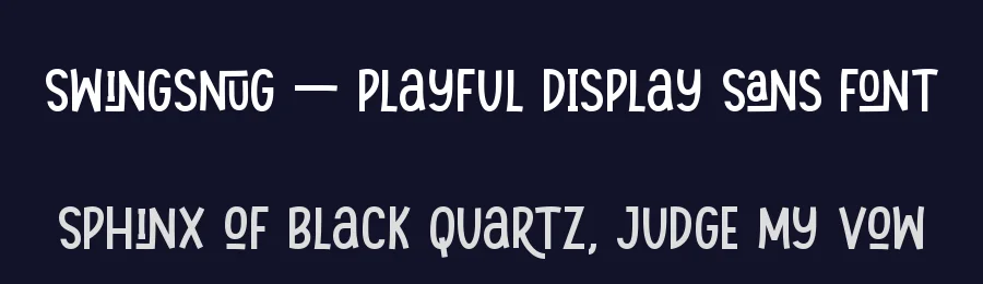 Swingsnug – Playful Display Sans Font by Almarkha Type — Decorative Font — thumbnail 2