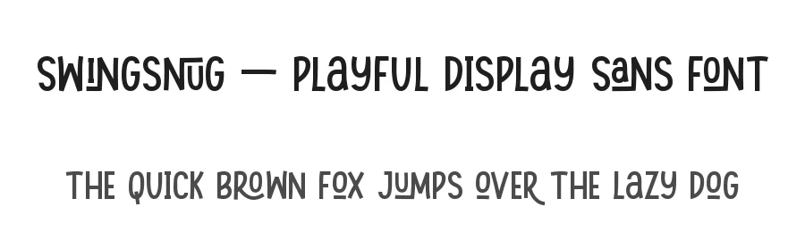 Swingsnug – Playful Display Sans Font by Almarkha Type — Decorative Font