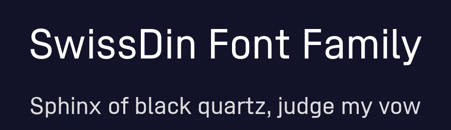 SwissDin Font Family by Ian Party — Sans Serif Font — thumbnail 2