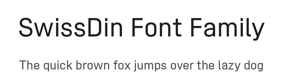 SwissDin Font Family by Ian Party — Sans Serif Font