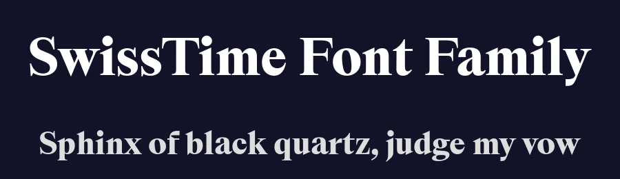 SwissTime Font Family by Ian Party — Serif Font — thumbnail 2