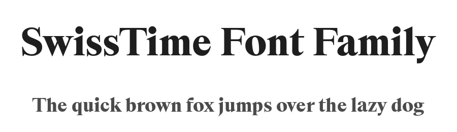 SwissTime Font Family by Ian Party — Serif Font