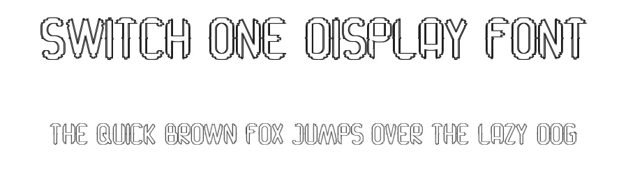Switch One Display Font by noahtype — Display Font