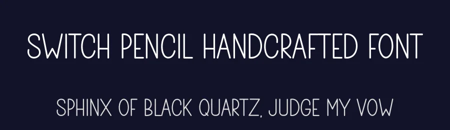 Switch Pencil Handcrafted Font by freshtypeink — Display Font — thumbnail 2