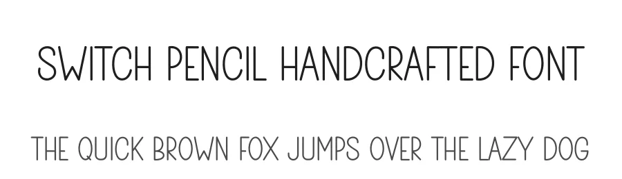 Switch Pencil Handcrafted Font by freshtypeink — Display Font