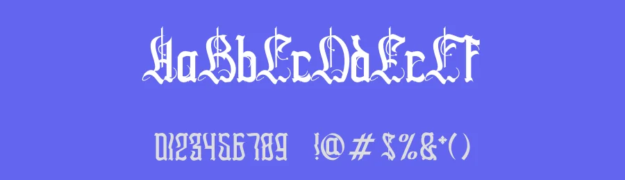 Swords Clover Blackletter Font by Dhabee — Blackletter Font — thumbnail 3