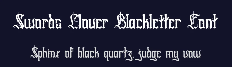 Swords Clover Blackletter Font by Dhabee — Blackletter Font — thumbnail 2
