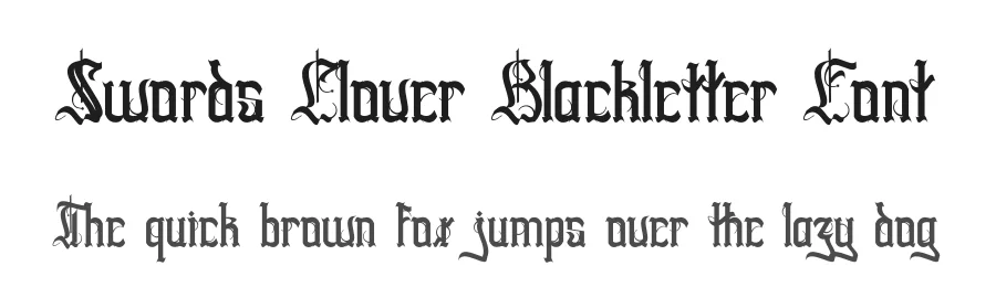 Swords Clover Blackletter Font by Dhabee — Blackletter Font