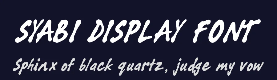 SYABI DISPLAY FONT by RYUTYPE — Decorative Font — thumbnail 2