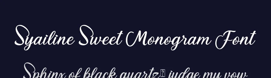 Syailine Sweet Monogram Font by Yoga Letter — Script Handwritten Font — thumbnail 2