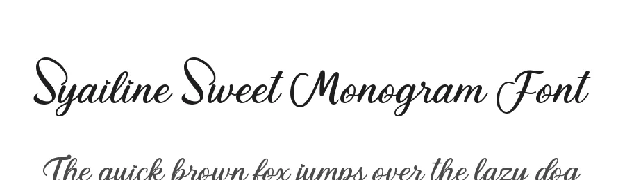Syailine Sweet Monogram Font by Yoga Letter — Script Handwritten Font