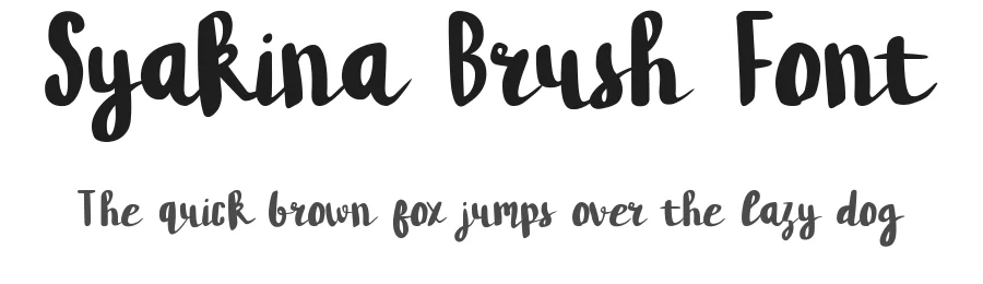 Syakina Brush Font by Typeface — Script Handwritten Font