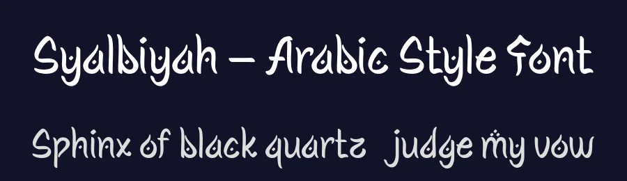 Syalbiyah – Arabic Style Font by productype — Decorative Font — thumbnail 2