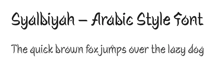 Syalbiyah – Arabic Style Font by productype — Decorative Font