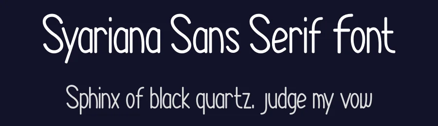 Syariana Sans Serif Font by kumsstudio — Sans Serif Font — thumbnail 2