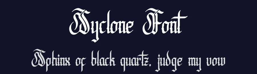 Syclone Font by Denustudios — Blackletter Font — thumbnail 2