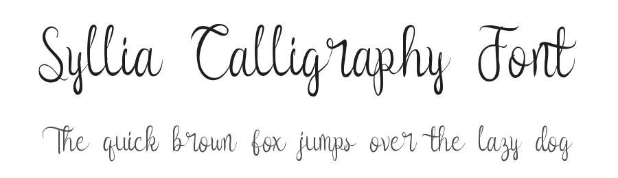 Syllia Calligraphy Font by edricstudio — Script Handwritten Font