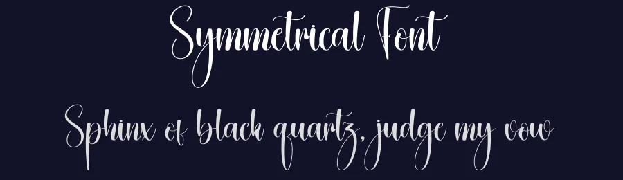 Symmetrical Font by creativeletter — Script Handwritten Font — thumbnail 2