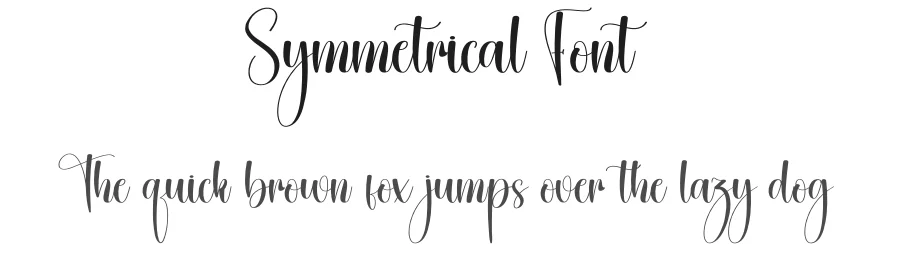 Symmetrical Font by creativeletter — Script Handwritten Font