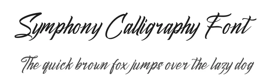 Symphony Calligraphy Font by perspectype — Script Handwritten Font