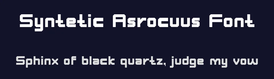 Syntetic Asrocuus Font by erifqizefont — Display Font — thumbnail 2