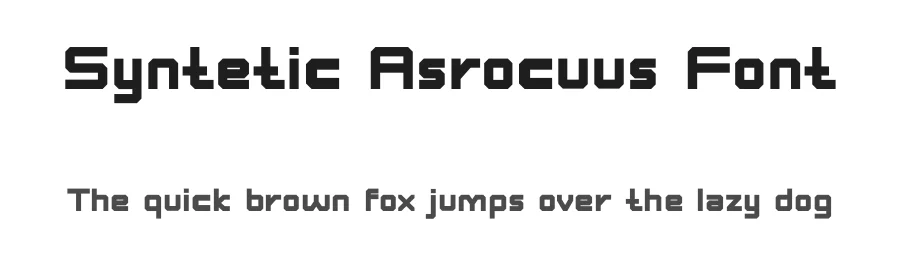 Syntetic Asrocuus Font by erifqizefont — Display Font