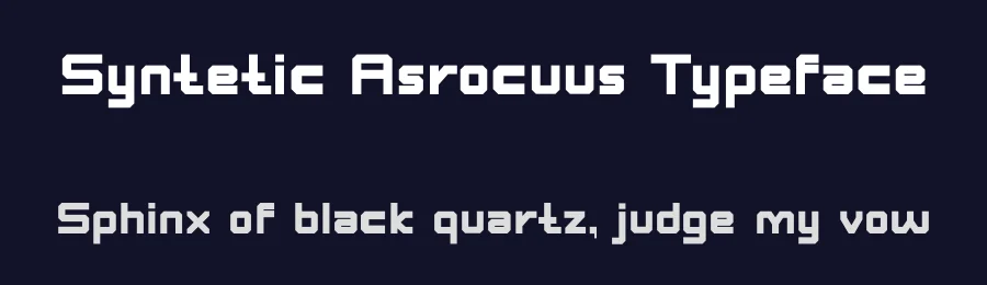 Syntetic Asrocuus Typeface by erifqizefont — Display Font — thumbnail 2