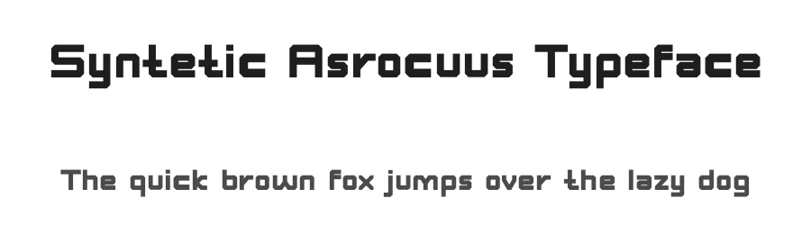 Syntetic Asrocuus Typeface by erifqizefont — Display Font