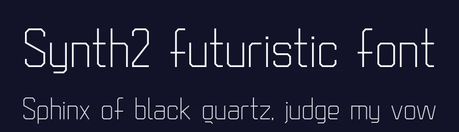 Synth2 futuristic font by taras.pasternak — Display Font — thumbnail 2