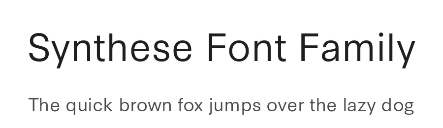 Synthese Font Family by Production Type β Sans Serif Font