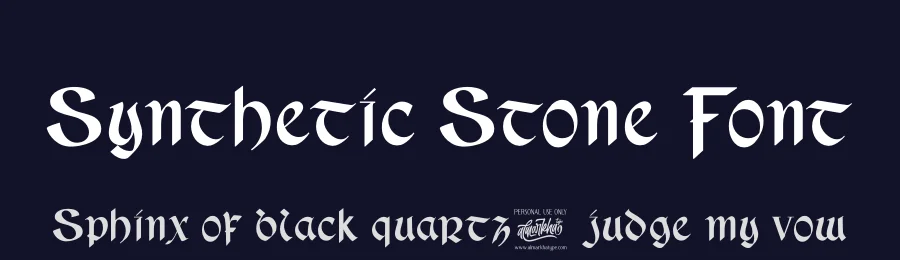 Synthetic Stone Font by Almarkha Type — Blackletter Font — thumbnail 2