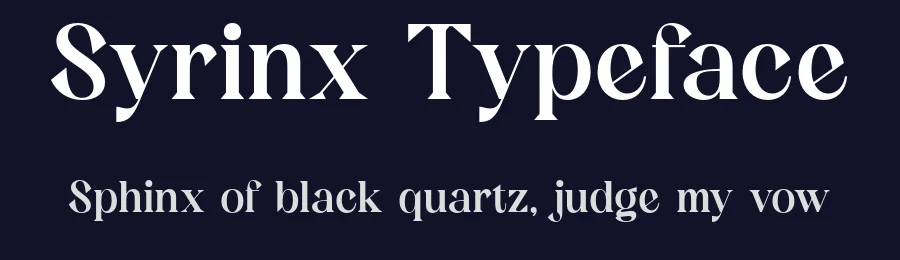 Syrinx Typeface by portograph — Serif Font — thumbnail 2