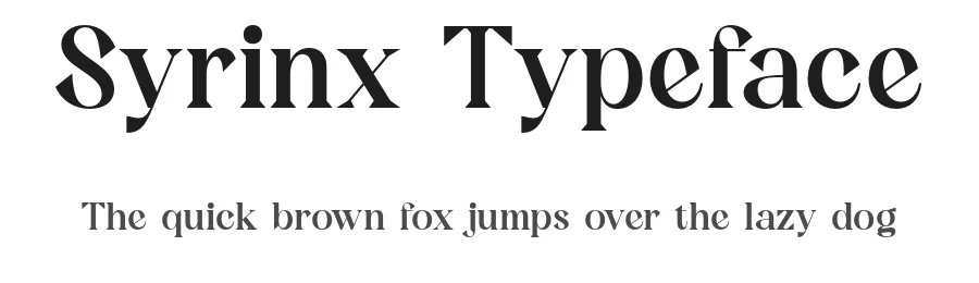 Syrinx Typeface by portograph — Serif Font