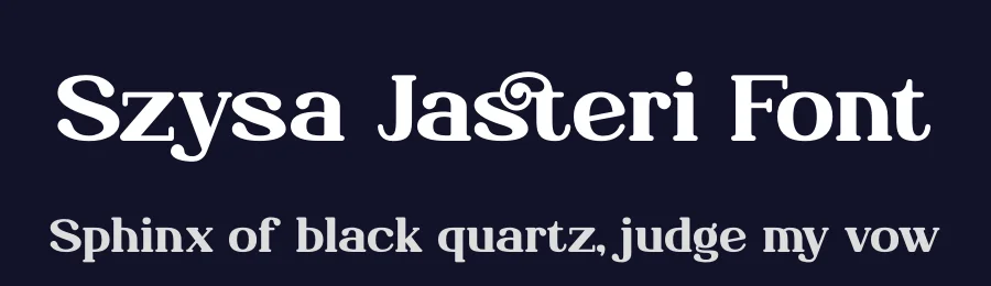 Szysa Jasteri Font by Denustudios — Display Font — thumbnail 2
