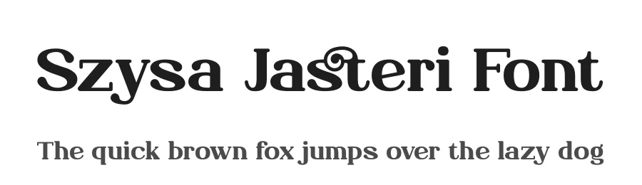 Szysa Jasteri Font by Denustudios — Display Font