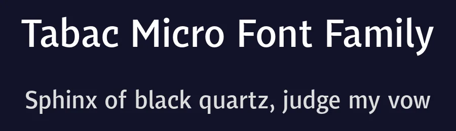 Tabac Micro Font Family by Suitcase Type Foundry — Display Font — thumbnail 2