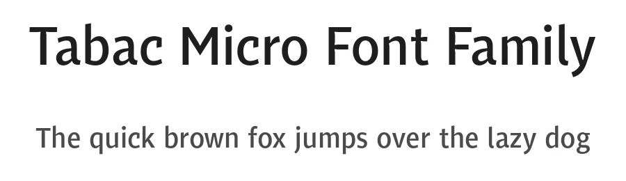 Tabac Micro Font Family by Suitcase Type Foundry — Display Font