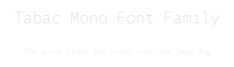 Tabac Mono Font Family by Suitcase Type Foundry — Display Font