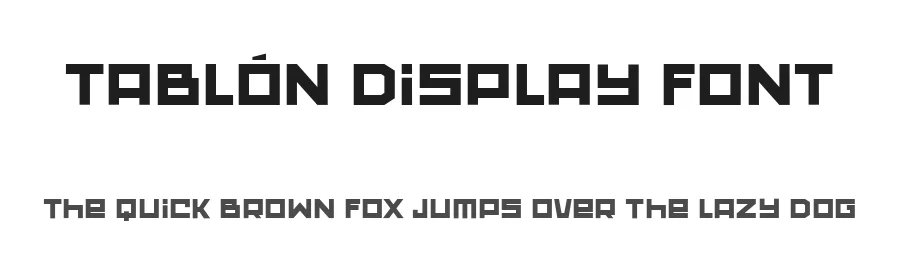 Tablón Display Font by Cristian Tournier — Display Font