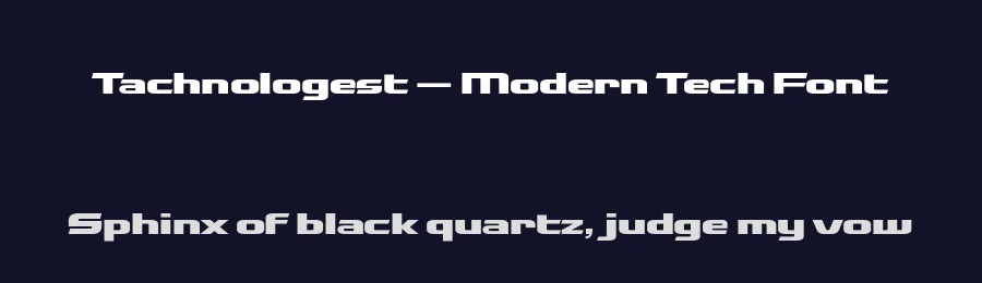 Tachnologest – Modern Tech Font by Fikryal Studio — Display Font — thumbnail 2