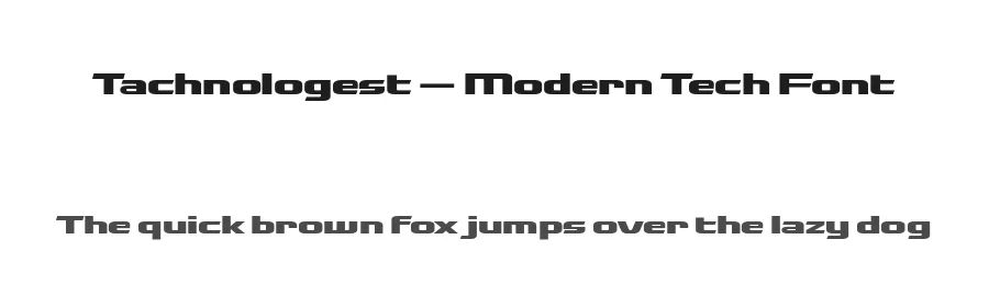 Tachnologest – Modern Tech Font by Fikryal Studio — Display Font