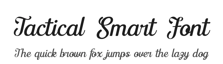 Tactical Smart Font by timelesstype.co — Script Handwritten Font