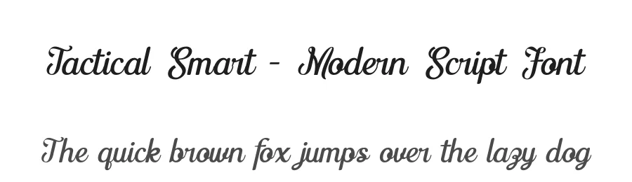 Tactical Smart – Modern Script Font by timelesstype.co — Display Font