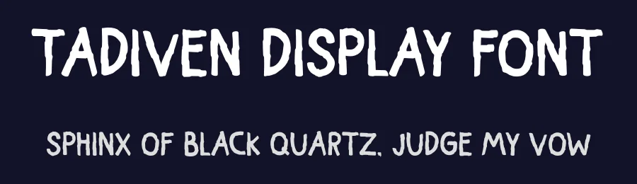 Tadiven Display Font by Tokokoo Studio — Display Font — thumbnail 2