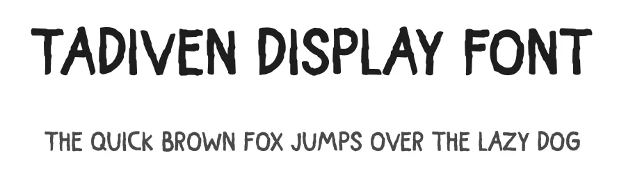 Tadiven Display Font by Tokokoo Studio — Display Font