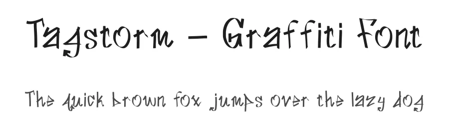 Tagstorm – Graffiti Font by KazeType — Decorative Font