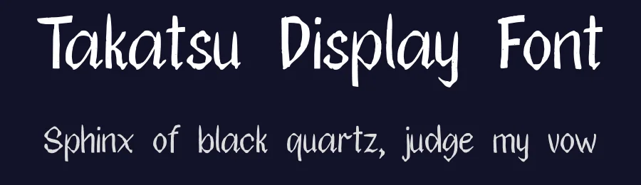 Takatsu Display Font by hujantype — Display Font — thumbnail 2